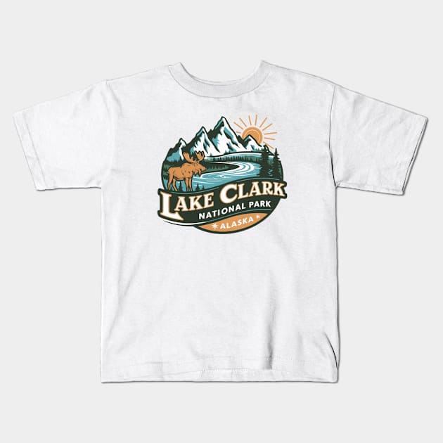 Lake Clark National Park Alaska US Kids T-Shirt by Perspektiva